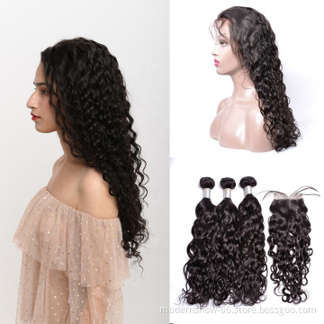 Wholesale Virgin Brazilian Hair Weave Bundles 100% Unprocessed Brazilian Hair With Closure Cuticle Aligned Human Hair Weft